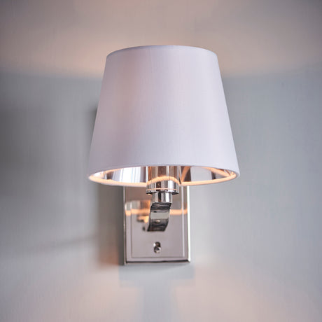 Harvey Wall Light, Bright Nickel