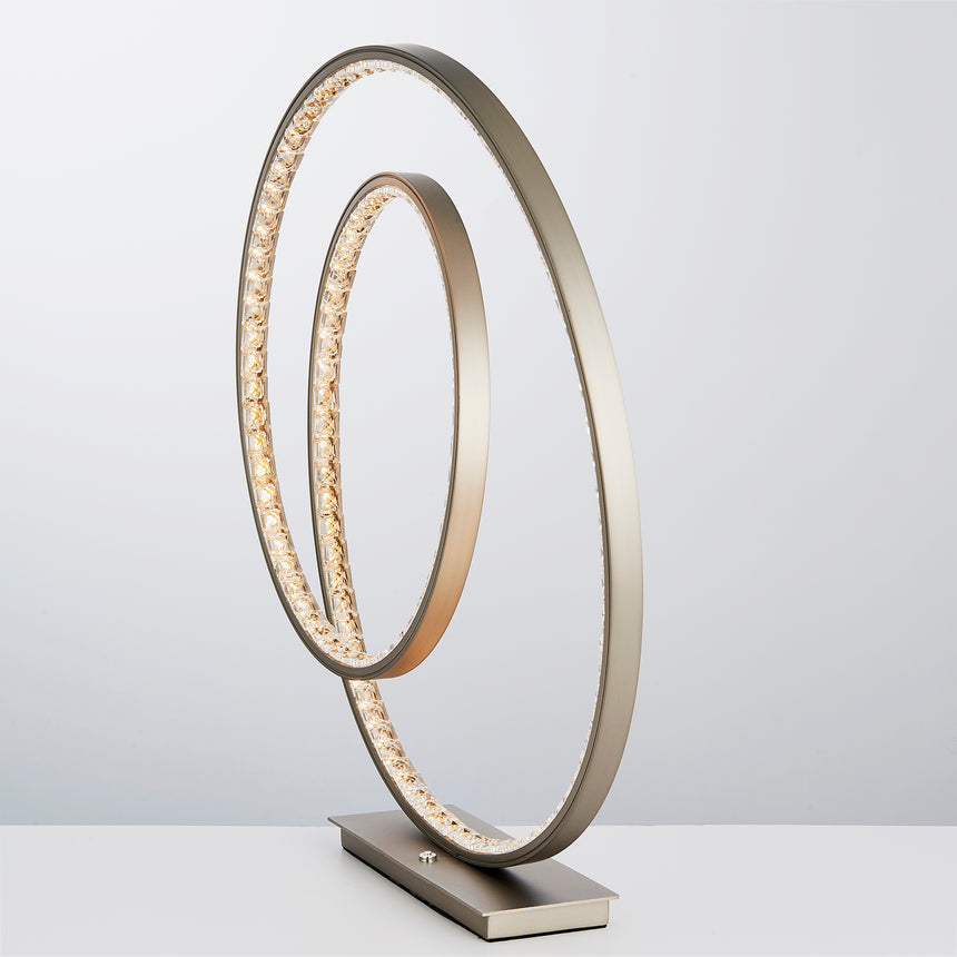 Eternity LED Table Lamp, Matt Nickel