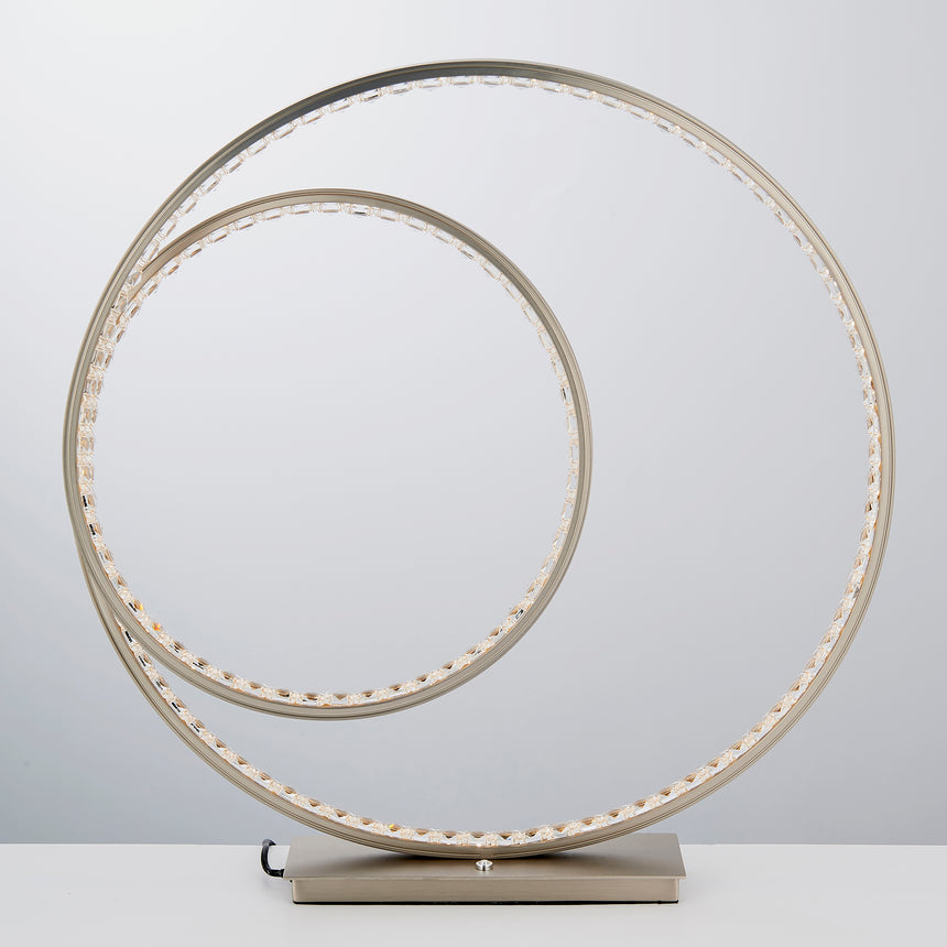 Eternity LED Table Lamp, Matt Nickel