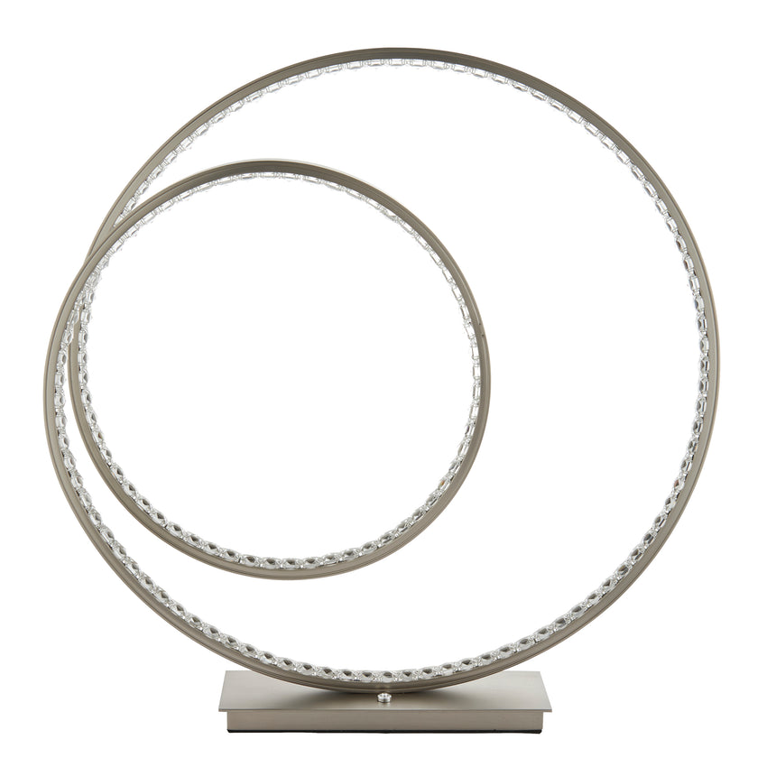 Eternity LED Table Lamp, Matt Nickel