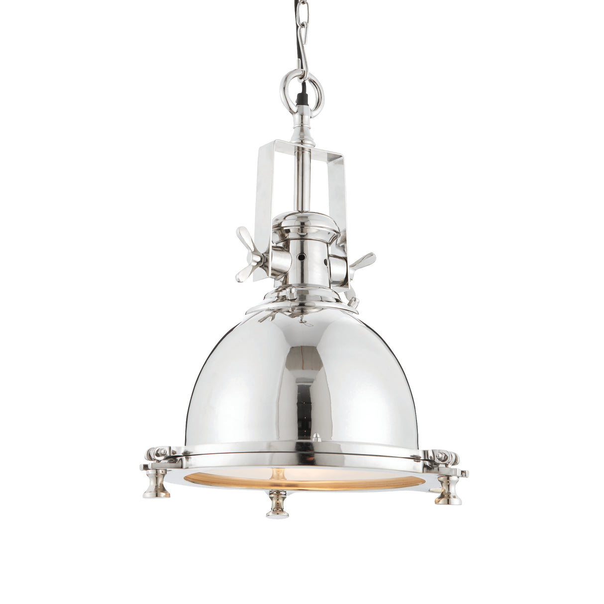 Fenton Industrial Pendant Light, Nickel