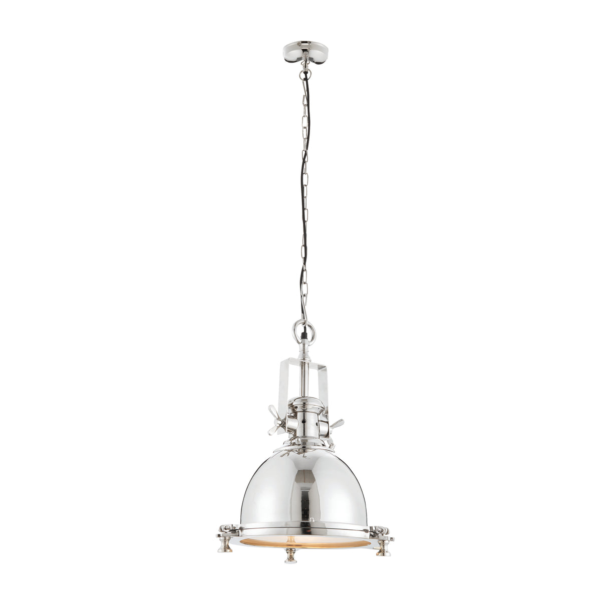 Fenton Industrial Pendant Light, Nickel