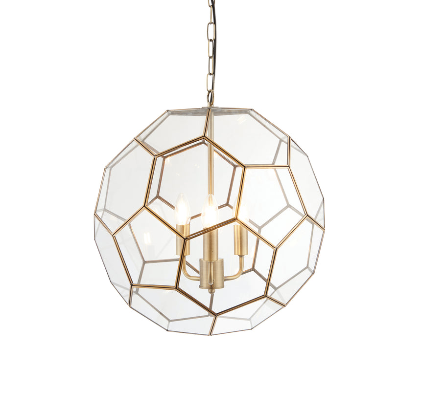 Miele 47 Pendant Light, Antique Brass/Clear