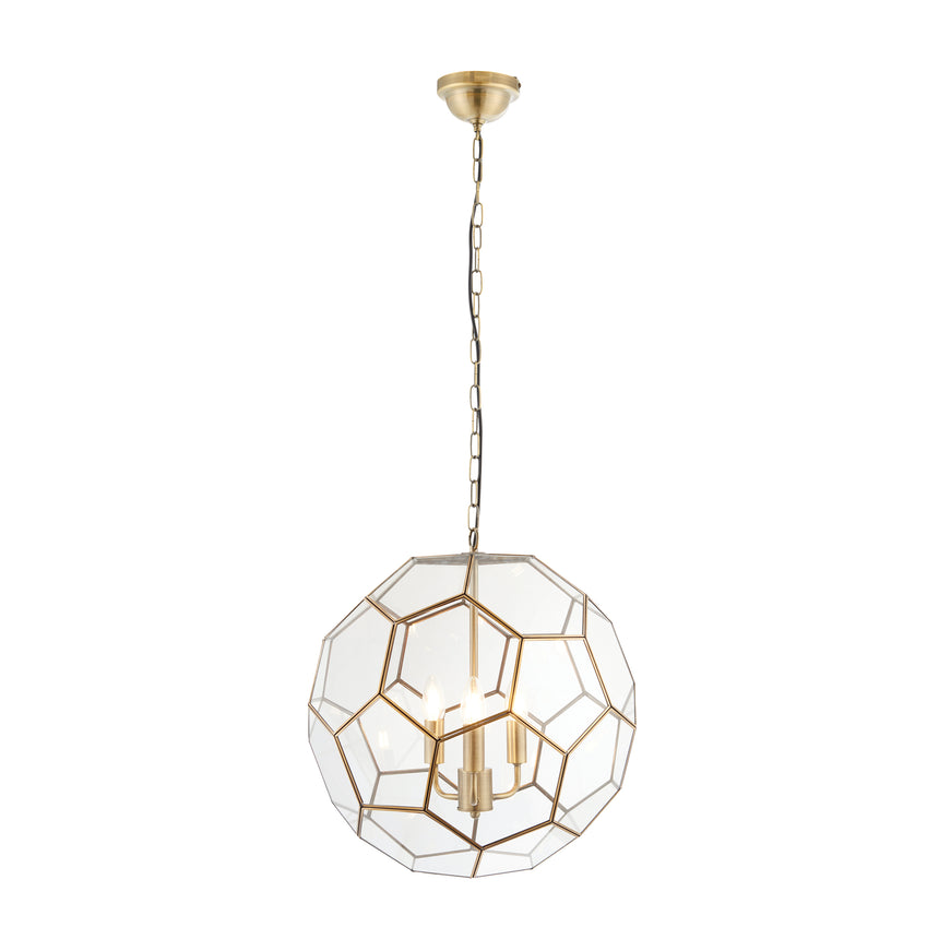 Miele 47 Pendant Light, Antique Brass/Clear