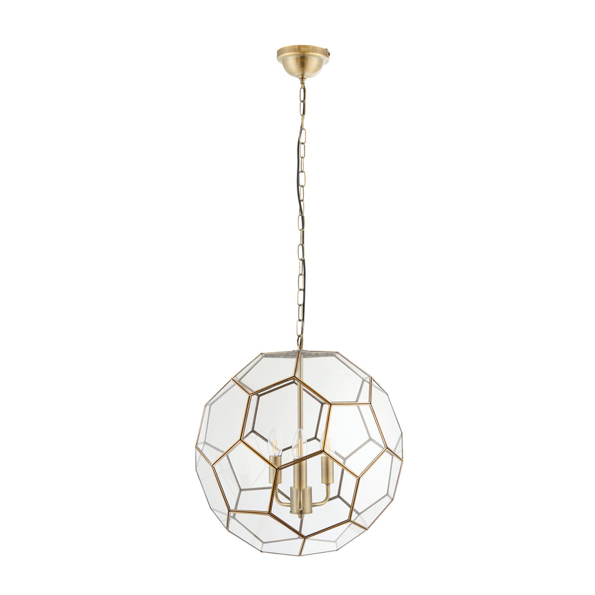 Miele 47 Pendant Light, Antique Brass/Clear