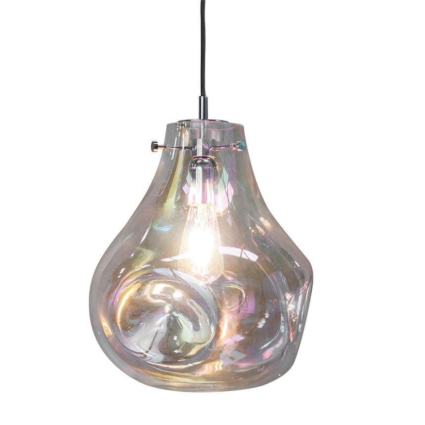 Lava Iridescent Glass Pendant Light