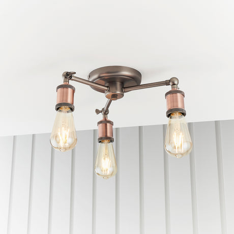 Hal 3-Light Semi-flush Ceiling Light