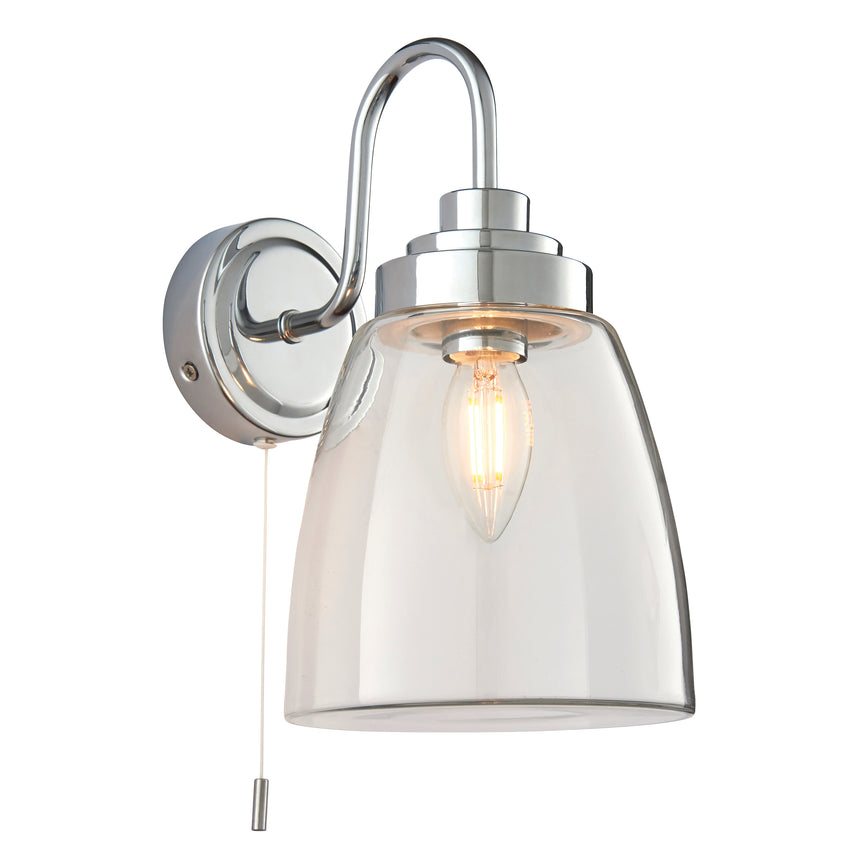 Ashbury Bathroom Wall Light, Chrome