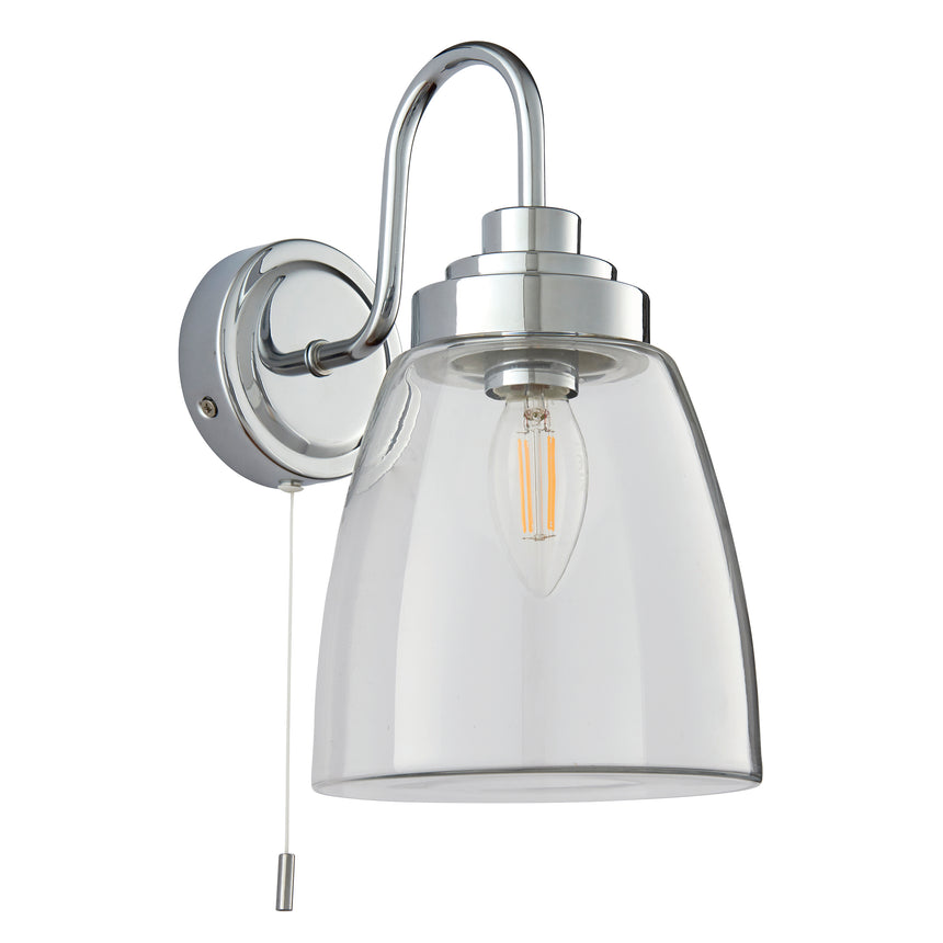 Ashbury Bathroom Wall Light, Chrome