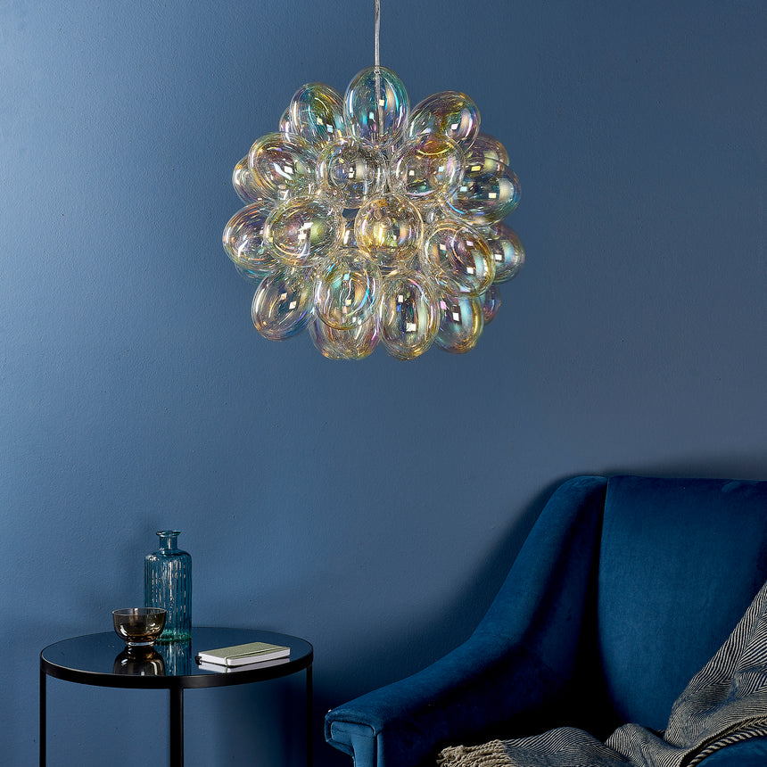 Infinity Iridescent Glass Pendant Light