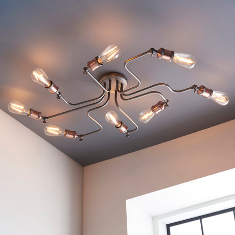 Hal 8-Light Semi-flush Ceiling Light