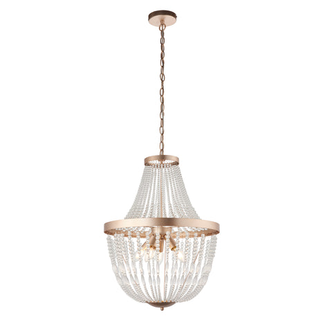 Celine 5-Light Pendant Light, Rose Gold