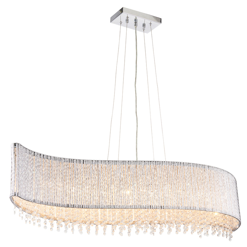 Galina 8 Light Crystal Island Pendant Light