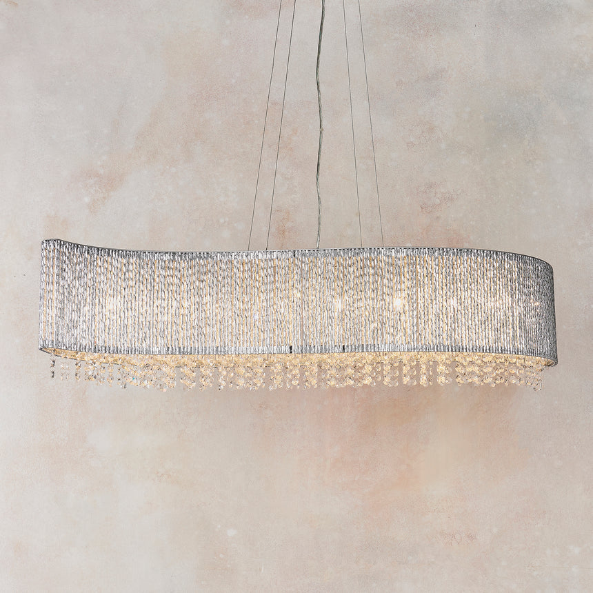 Galina 8 Light Crystal Island Pendant Light