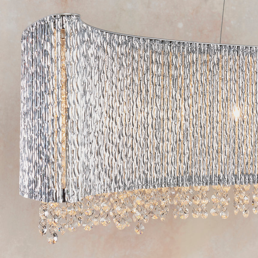 Galina 8 Light Crystal Island Pendant Light