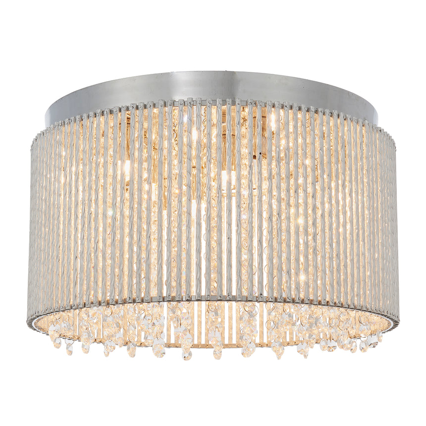 Galina 10 Light Crystal Flush Ceiling Light