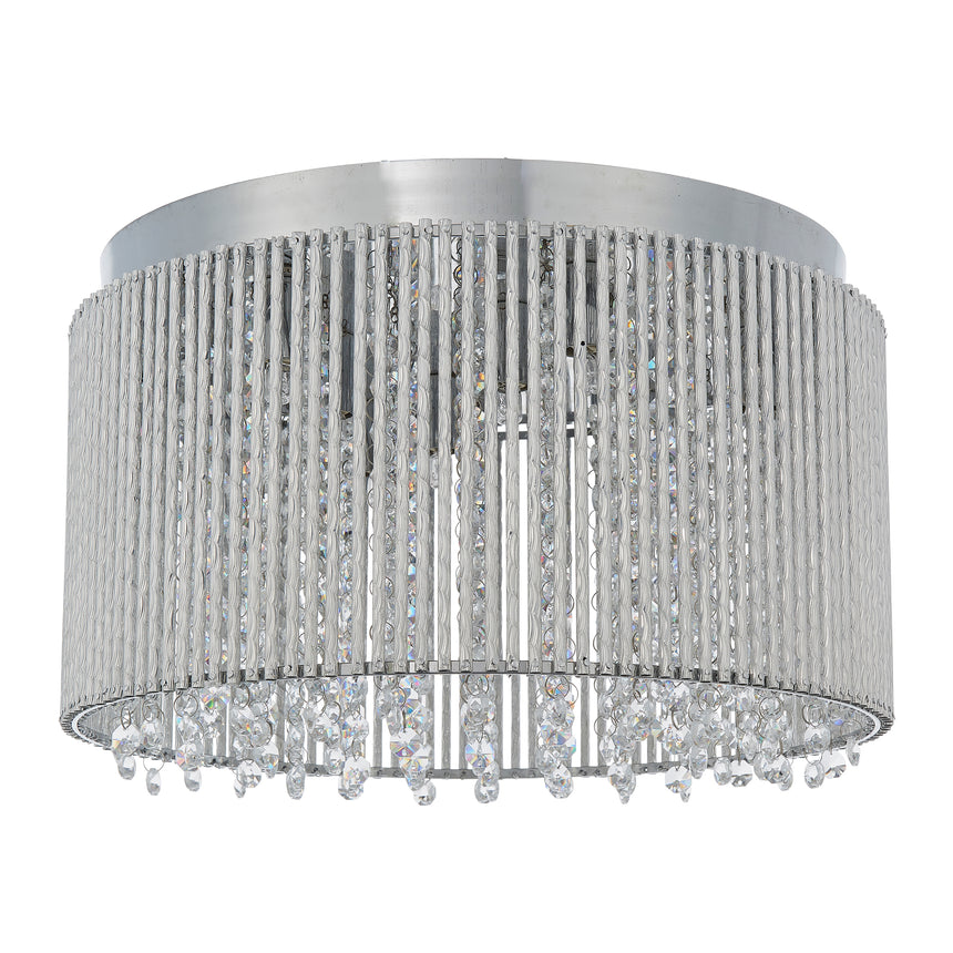 Galina 10 Light Crystal Flush Ceiling Light