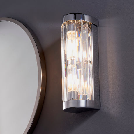 Shimmer Bathroom Wall Light, Chrome/Crystal