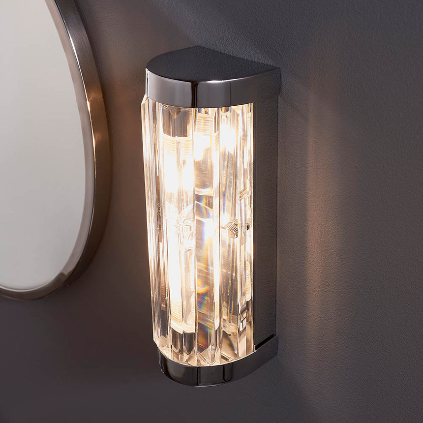 Shimmer Bathroom Wall Light, Chrome/Crystal