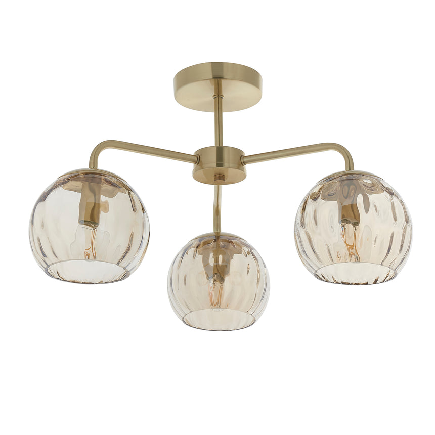 Dimple 3-Light Semi-flush Ceiling Light