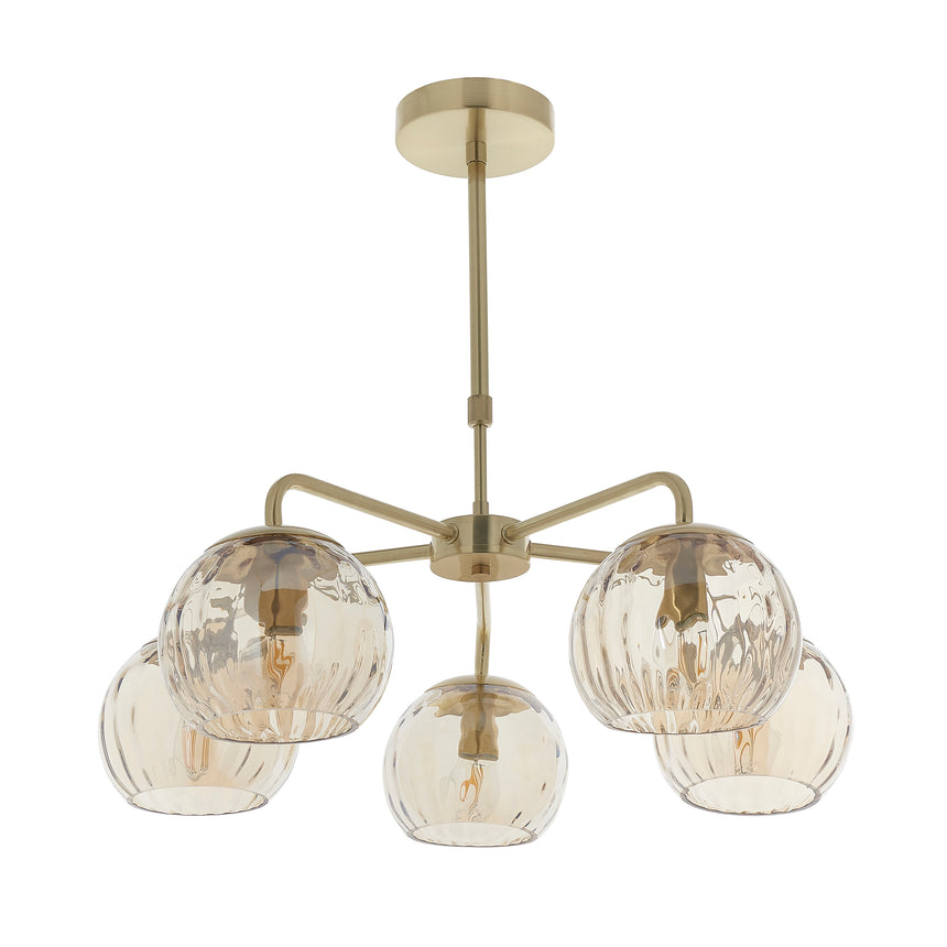 Dimple 5 Light Semi-flush Ceiling Light