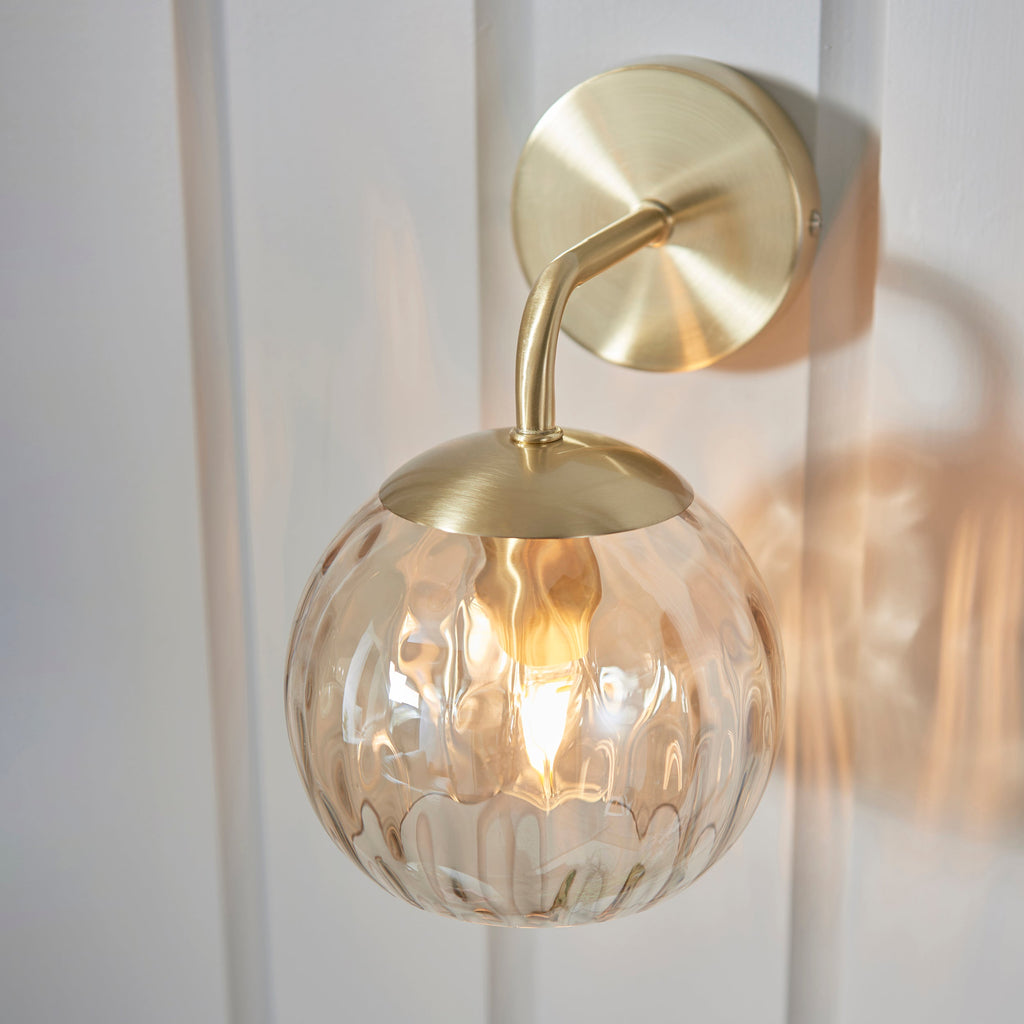Dimple Wall Light, Gold/Champaigne