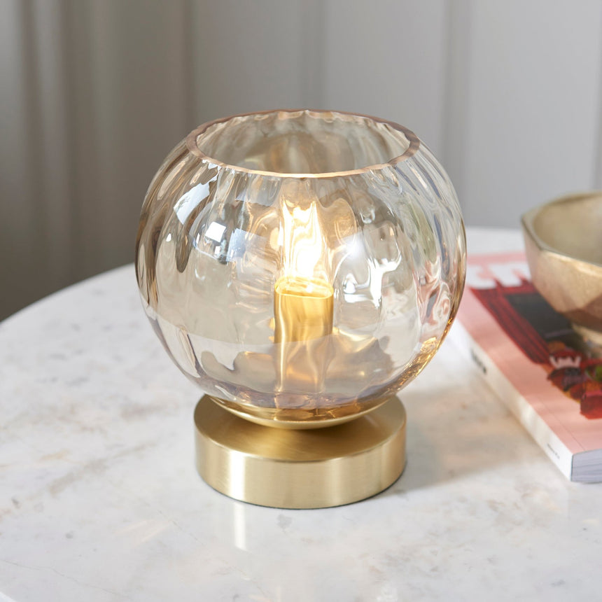 Dimpled Glass Table Lamp