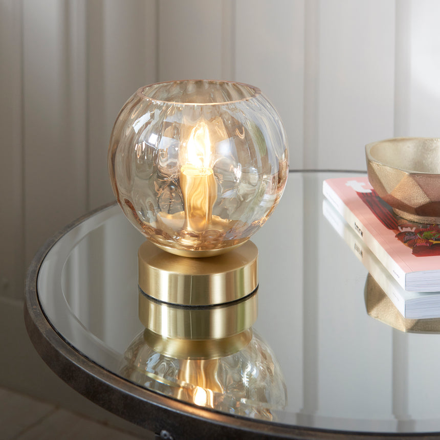 Dimpled Glass Table Lamp