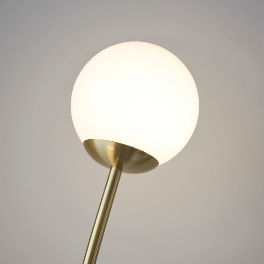 Bloom Twin Floor Lamp, Satin Brass