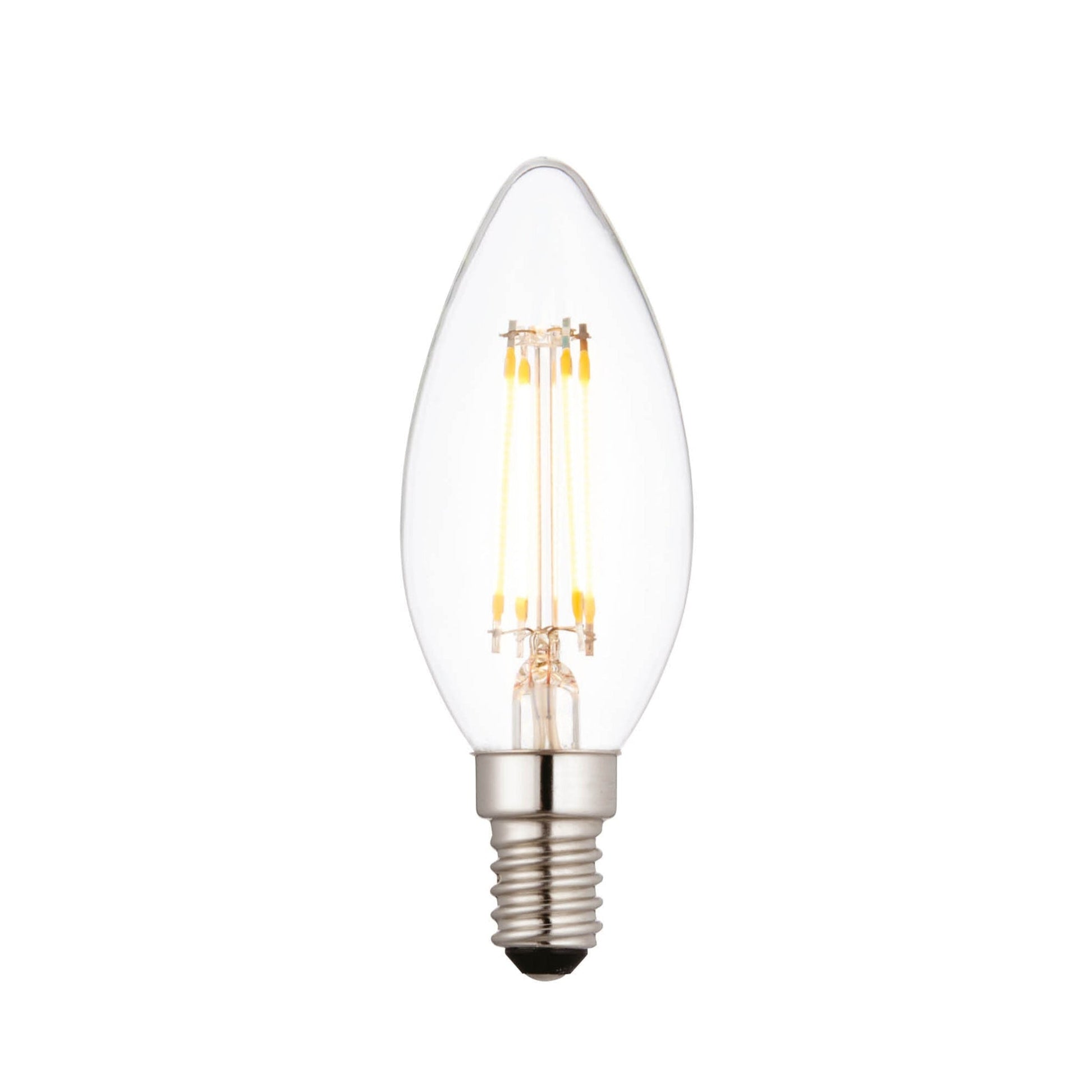 E14 420lm LED Filament Candle Light Bulb, Dimmable