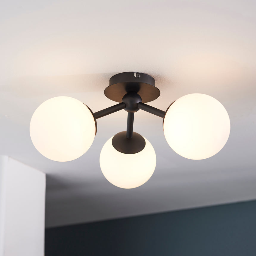 Pulsa 3 Light Bathroom Ceiling Light