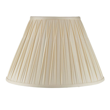 Ivory Pinch Pleat Silk Lamp Shade, 40cm