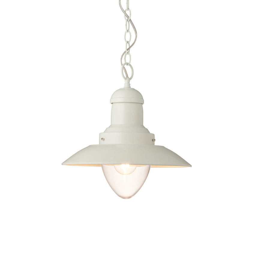 Polperro Fishermans Pendant Light, Cream