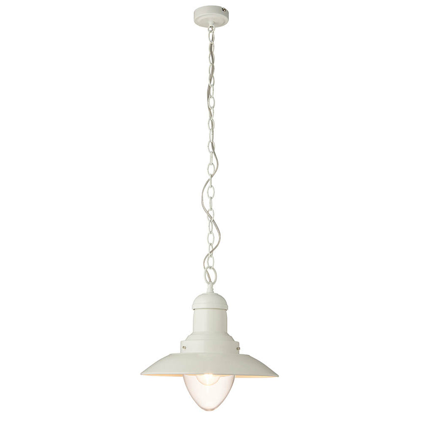 Polperro Fishermans Pendant Light, Cream