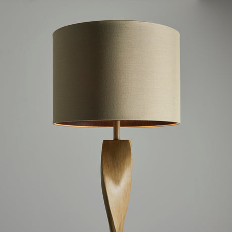 Abia Floor Lamp, Oak Effect