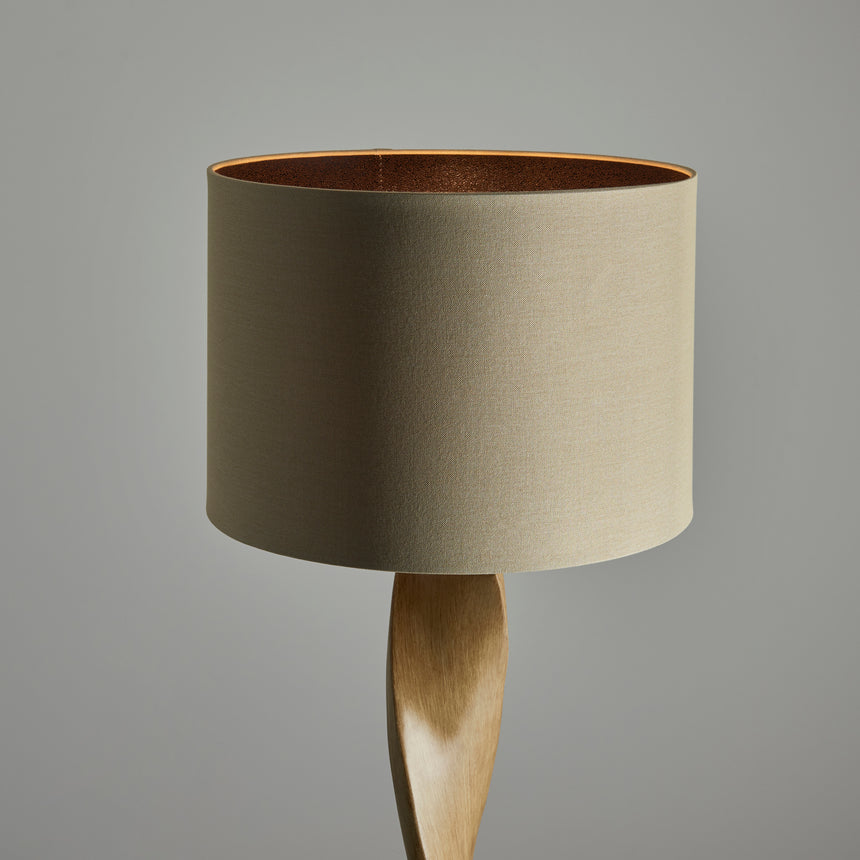 Abia Floor Lamp, Oak Effect