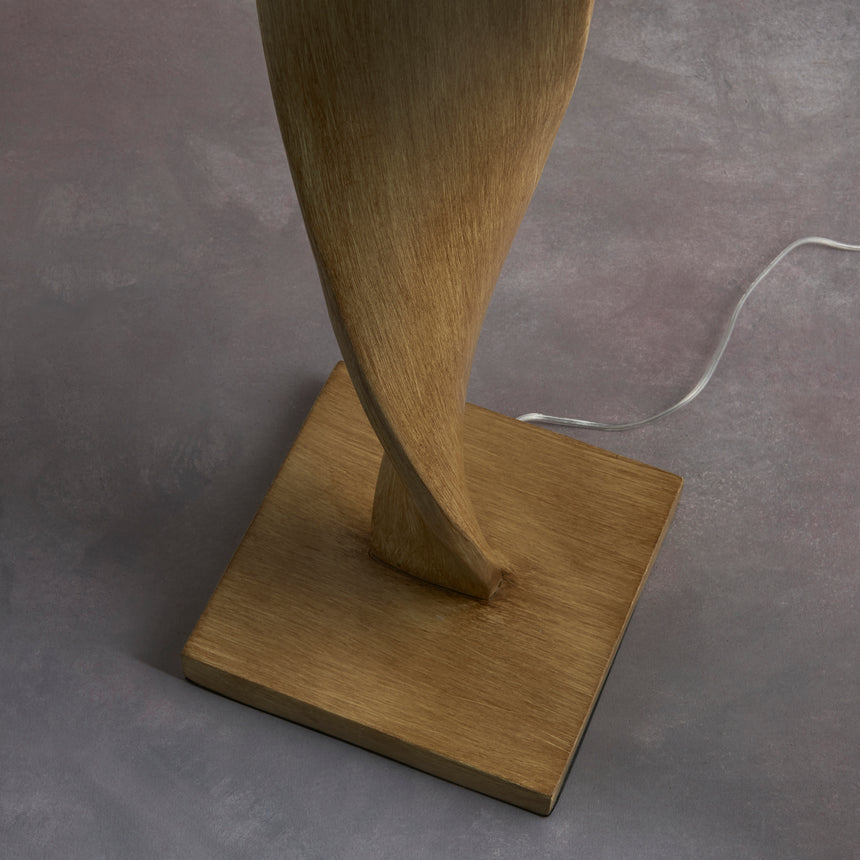 Abia Floor Lamp, Oak Effect