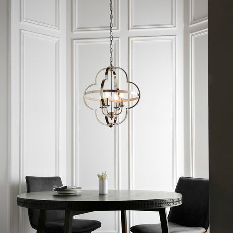 Barton 4-Light Pendant Light, Bright Nickel