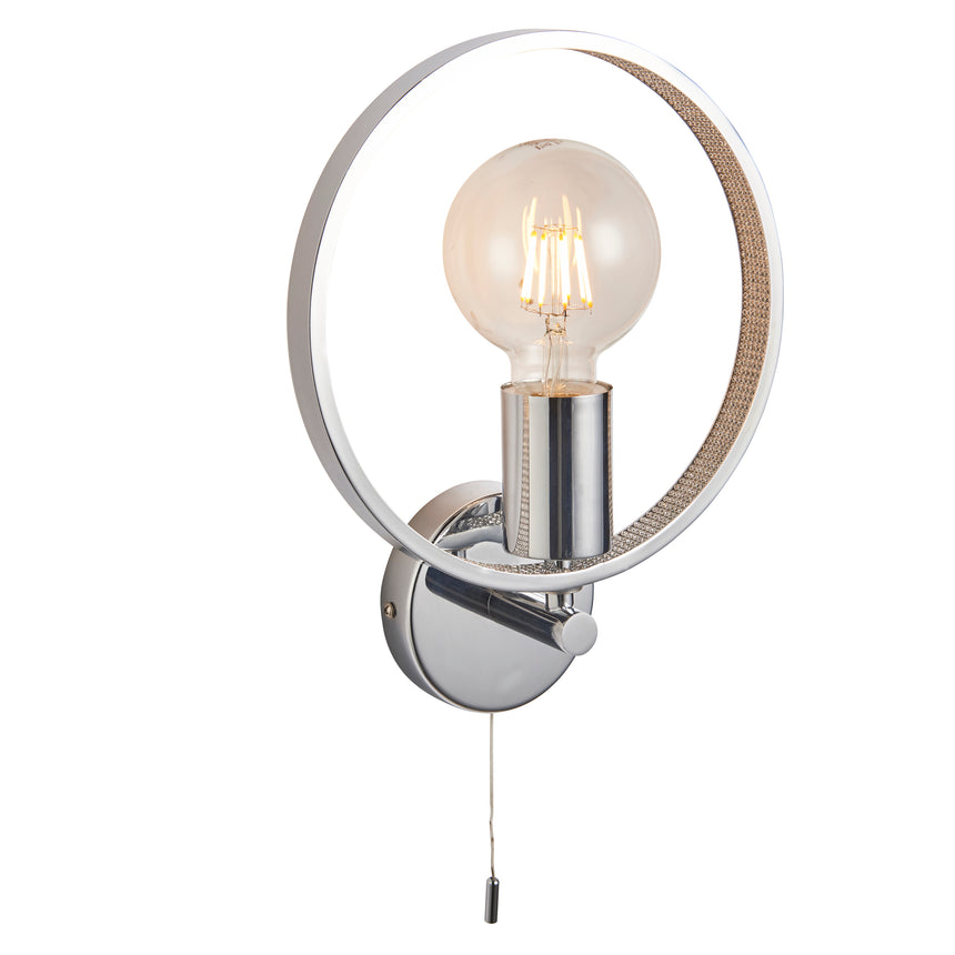 Merola Bathroom Wall Light, Chrome