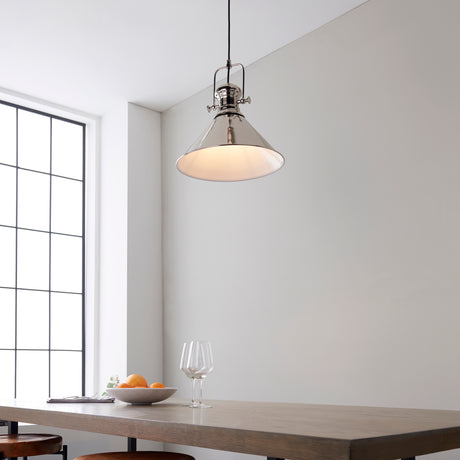 Brampton 36 Pendant Light, Bright Nickel