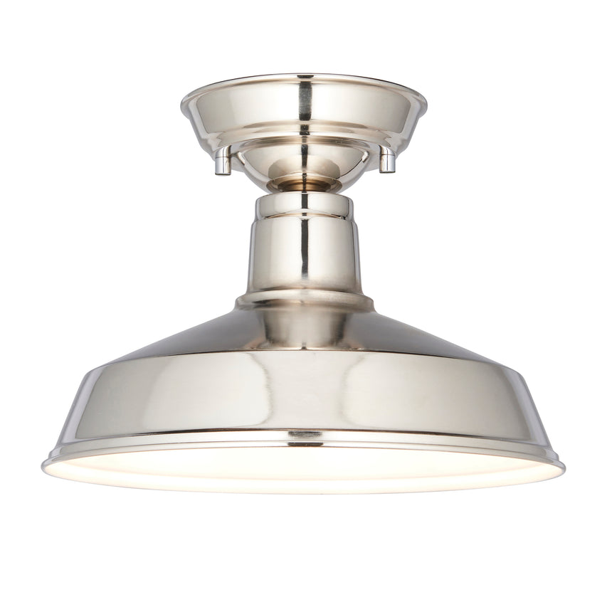 Darton Semi Flush Ceiling Light, Nickel