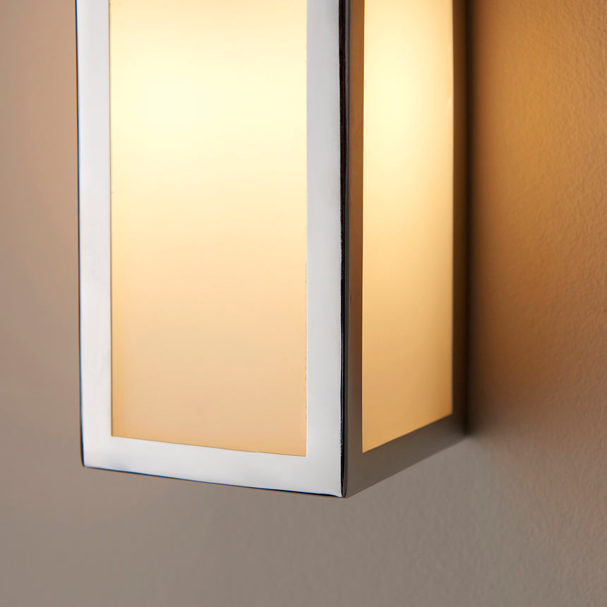 Newham Bathroom Wall Light, Chrome/Frosted Glass