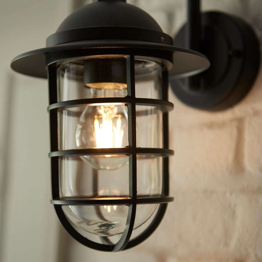 Port Wall Lantern, Black