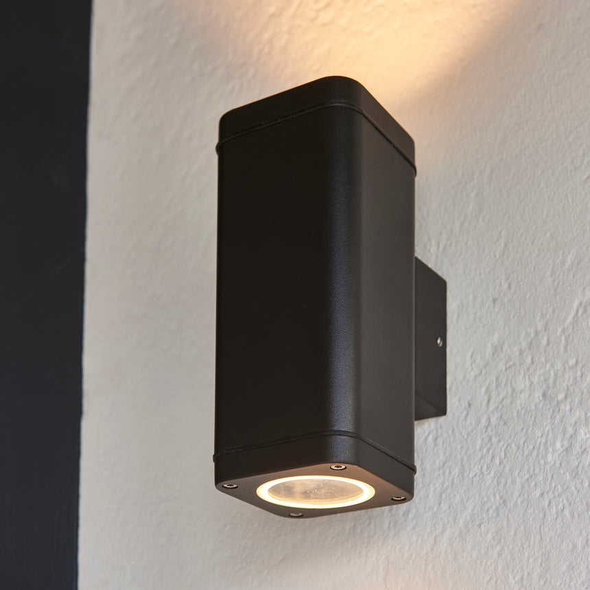 Seymour Up & Down Outdoor Wall Light, Black