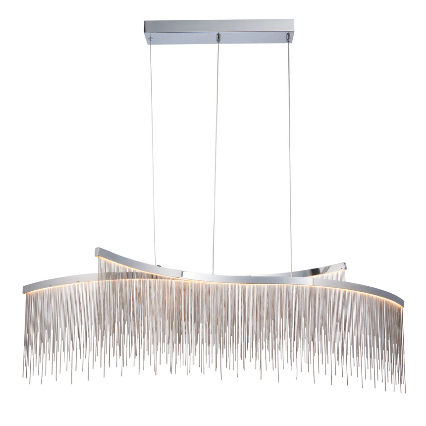 Orphelia LED Island Pendant Light, Chrome