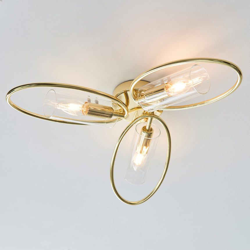 Amari 3 Semi Flush Ceiling Light