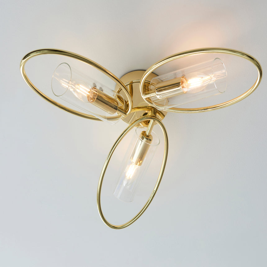 Amari 3 Semi Flush Ceiling Light