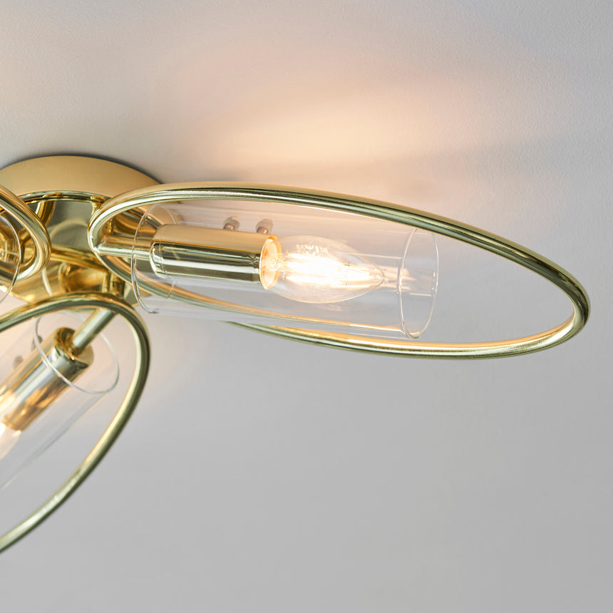 Amari 3 Semi Flush Ceiling Light