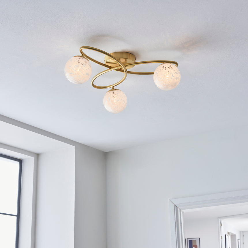 Maye 3-Light Semi Flush Ceiling Light