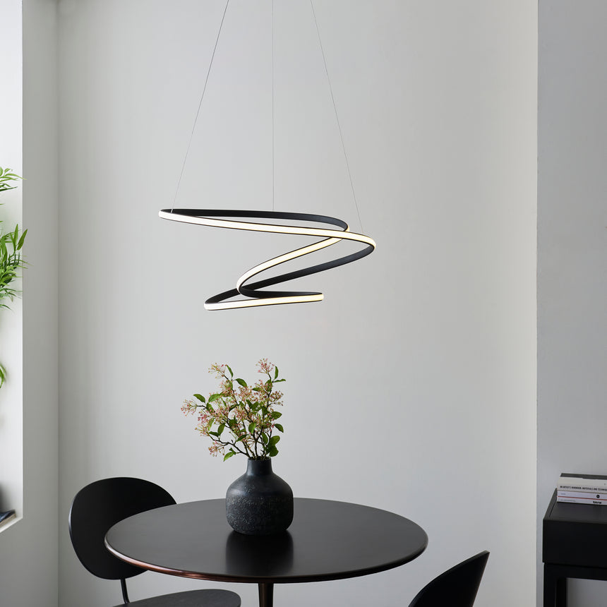 Dune LED Pendant Light, Black